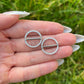 Circular Titanium Nipple Bars with Crystal Gems: 14G 14mm