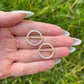 Circular Titanium Nipple Bars with Crystal Gems: 14G 14mm