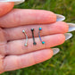 Eyebrow Piercing with Crystals: Surgical Steel, 16G 8mm/10mm