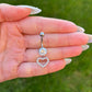 Titanium Dangle Belly Ring: Heart & Crystal Navel Piercing, Silver/Gold