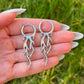 Flame Hoop Earrings: Stainless Steel, Punk/Gothic Style