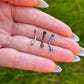 Eyebrow Piercing with Crystals: Surgical Steel, 16G 8mm/10mm