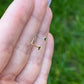 Titanium Crystal L Bend Nose Stud: 20G Star Nose Ring, Silver/Gold