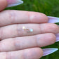 Titanium Crystal L Bend Nose Stud: 20G Star Nose Ring, Silver/Gold