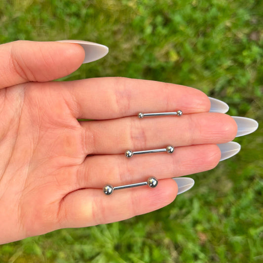 Titanium Bridge Barbell Piercing: Gothic Punk Style, (14G/1.6mm)