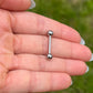 Implant Grade Titanium Tongue Barbell | ASTM F136 | 14G: 12mm/14mm