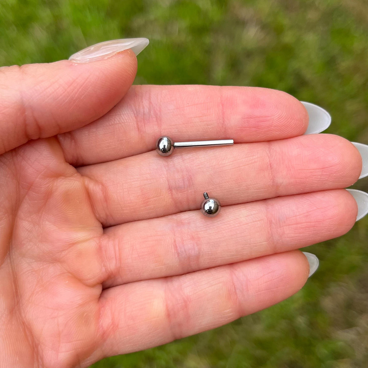 Implant Grade Titanium Tongue Barbell | ASTM F136 | 14G: 12mm/14mm