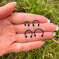 Titanium Horseshoe Ring | Septum, Lip & Eyebrow Piercing | Silver/Black | 16G