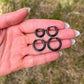 Silver/Black Stainless Steel Hoop Earrings: 2.5mm Thickness | 8mm/10mm/12mm/14mm