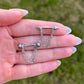 Titanium Chain Nipple Barbell | G23 Nipple Piercing Pair | Ball or Spike Ends