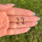 Titanium Floating Belly Button Ring: CZ Crystal Gem, Flat Back Navel Piercing (14G 10mm)