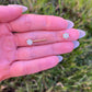 Titanium Nipple Barbells with Flower Crystal Gems: Threadless Nipple Piercing Pair, 14G 12/14mm